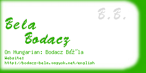 bela bodacz business card